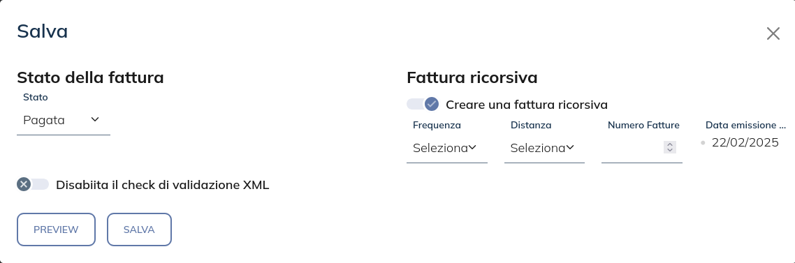 Immagine Salvataggio fattura