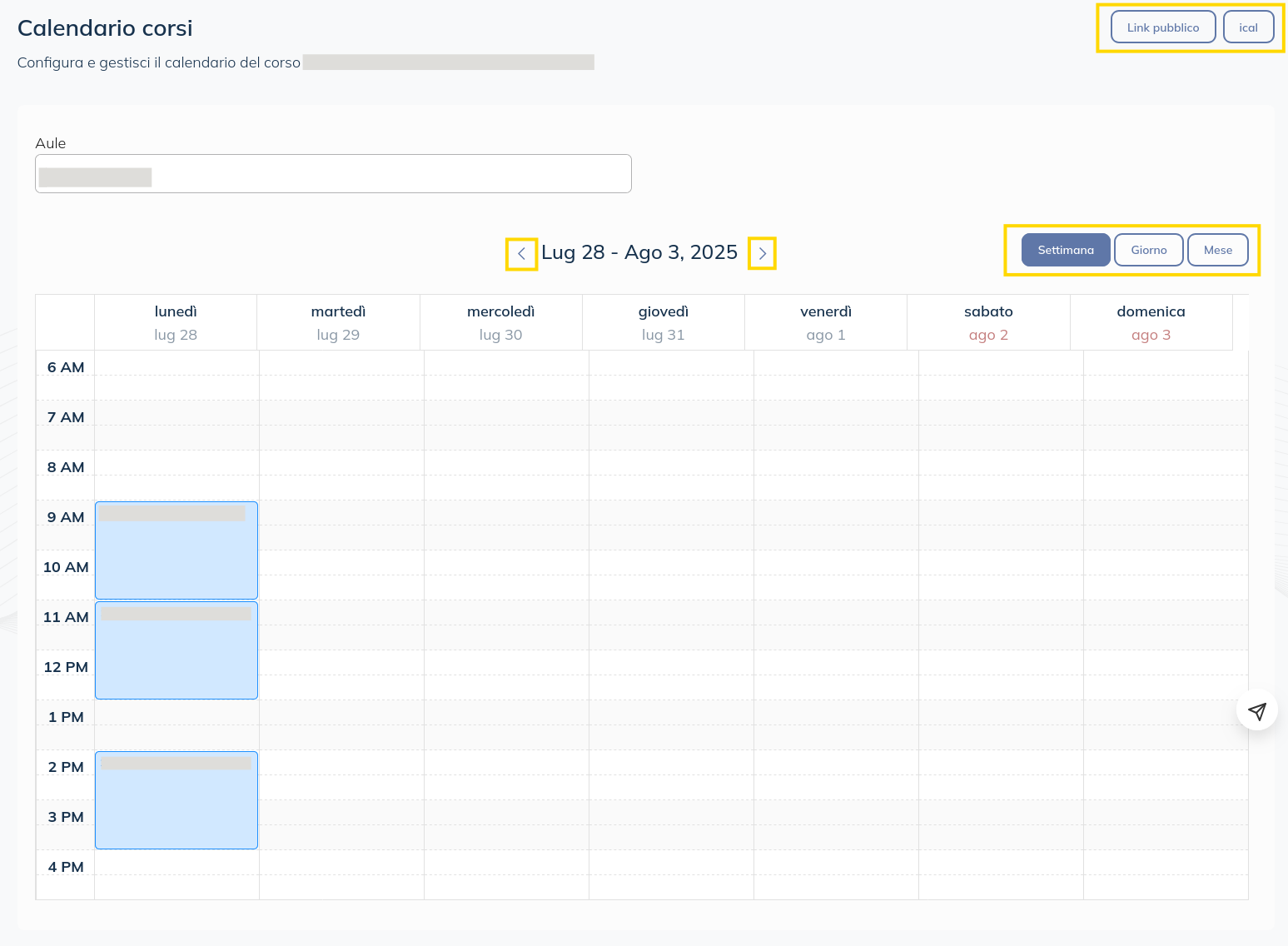 Immagine Course docente calendario
