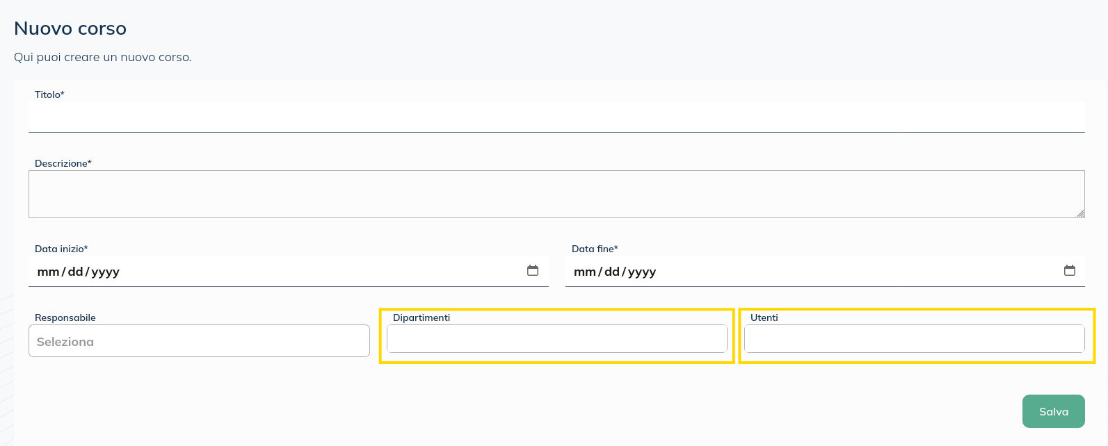 Immagine Learning admin edit