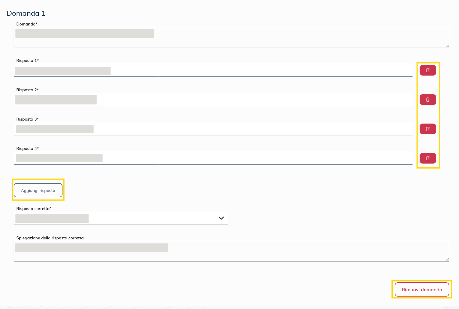 Immagine Learning admin quiz question
