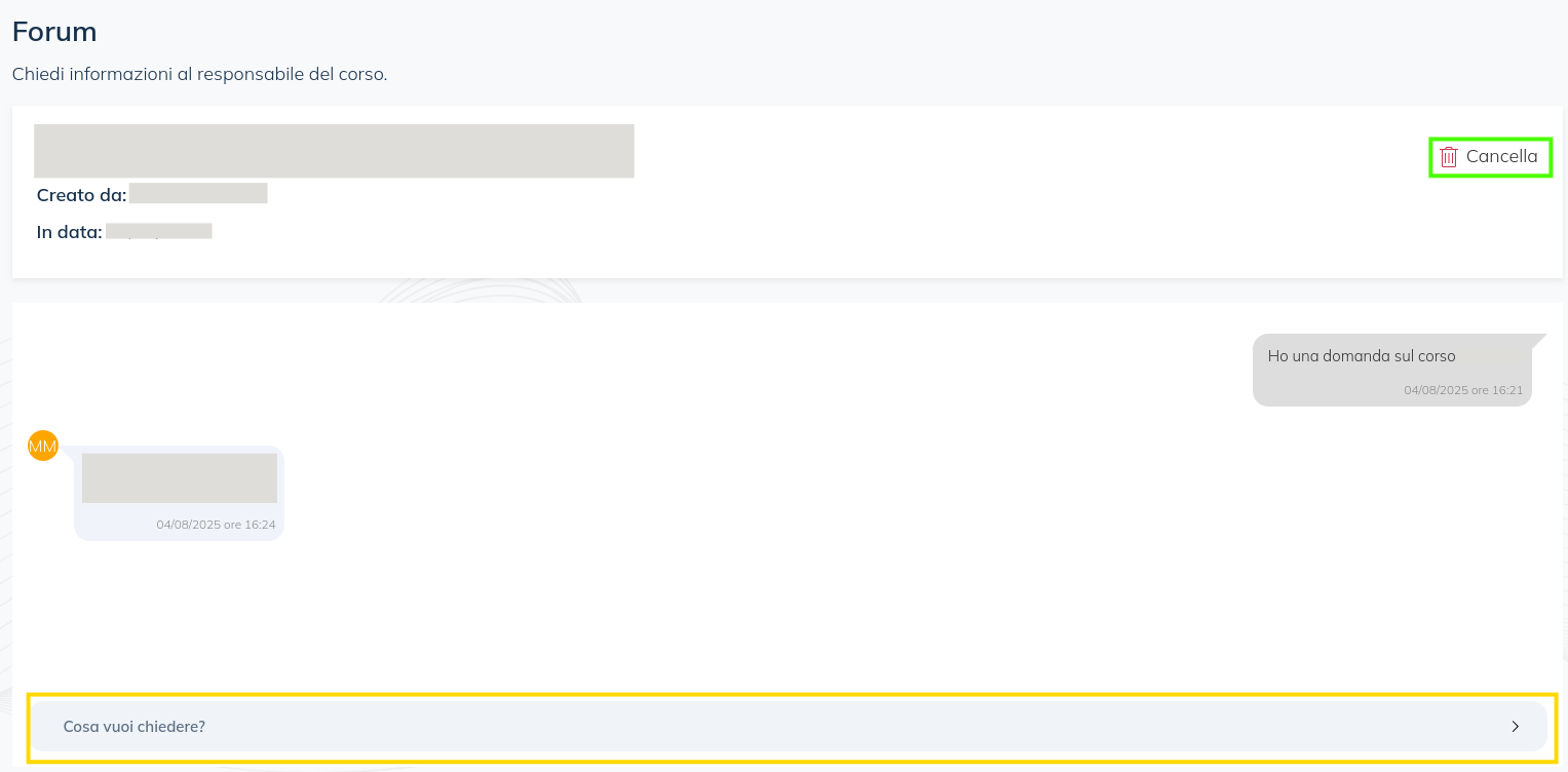 Immagine Learning forum detail