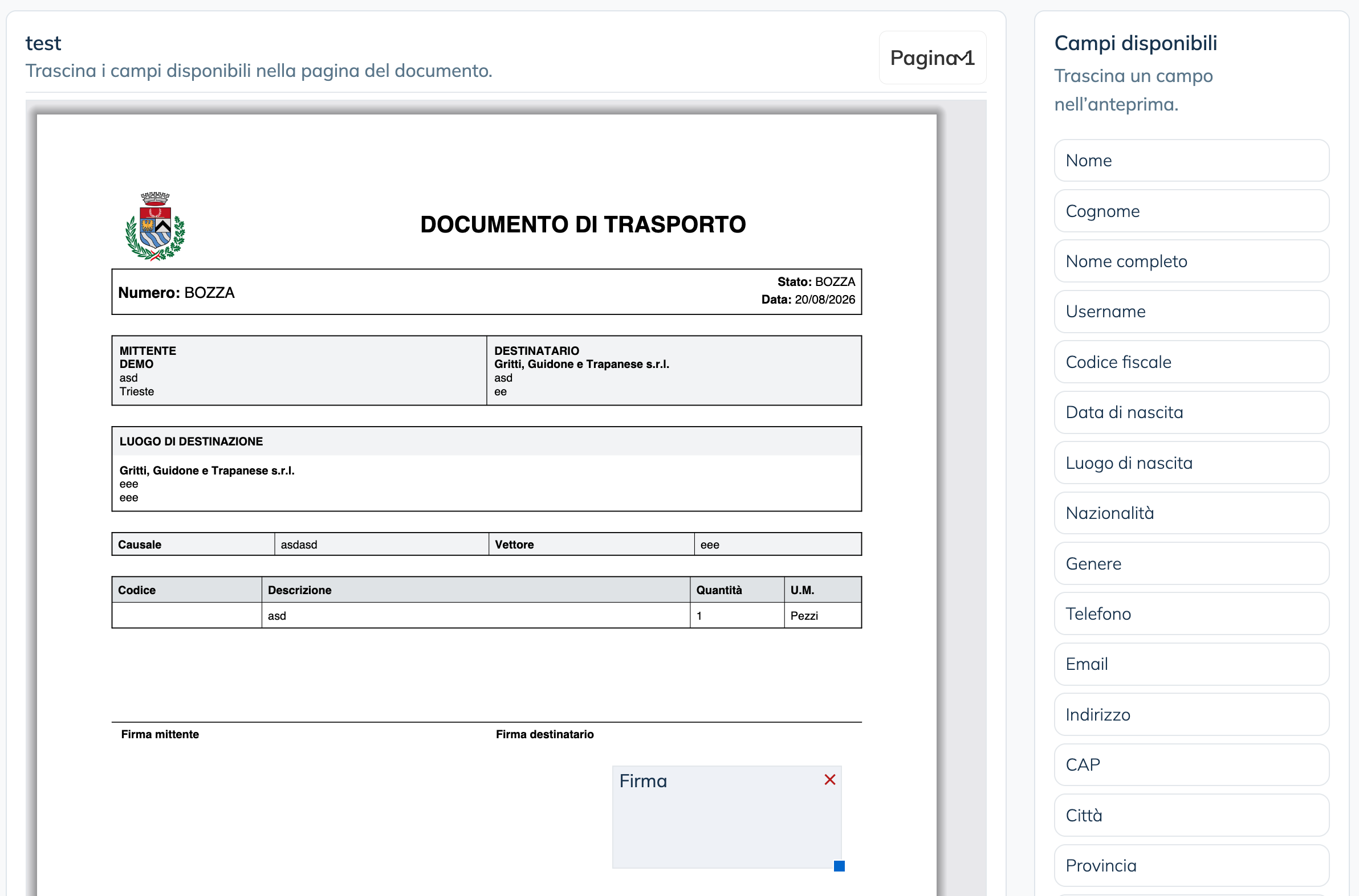 modello pdf